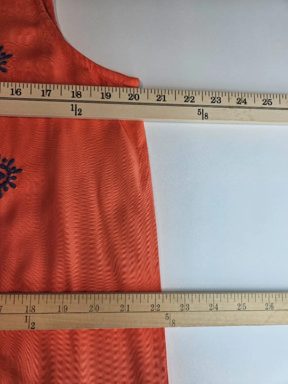 Sundance Mosaic Embroidered Tank Top Orange & Blue Women's Size M Hippie Summer